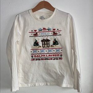 Ralph Lauren Cream Festive Sweater